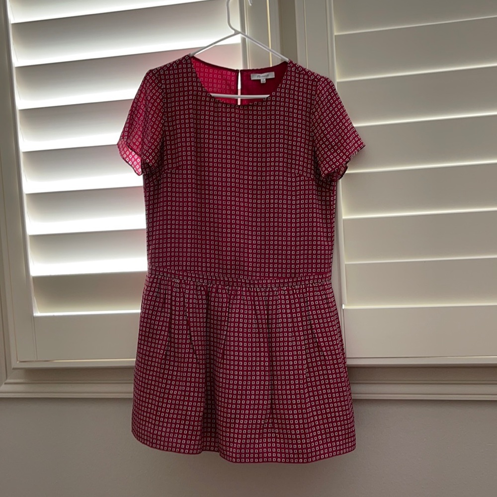 Madewell ascot tile silk  loose dress